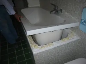 Sovrapposizione vasche da bagno Milano